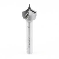 Amana Tool 56128 Carbide Tipped Point Cutting Roundover 19/64 Radius x 19/32 Dia x 1/2 x 1/4 Shank Router Bit