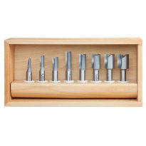 Amana Tool AMS-104 8-Pc High Production Straight Plunge Collection, 1/2 Inch Shank