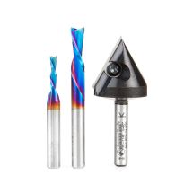 Amana Tool AMS-119 Matt's 3-Pc CNC Starter Pack, 1/4 Inch Shank