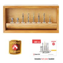 Amana Tool AMS-134 8-Pc General Purpose CNC Router Bit Collection, 1/4 Inch Shank