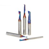 Amana Tool AMS-166-K 5-Pc Spektra™ Extreme Tool Life Coated Plastic Cutting Solid Carbide Spiral 'O' Flute CNC Router Bit Collection