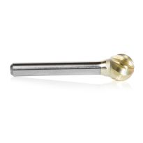 Amana Tool BURS-158NF Solid Carbide Ball Shape 1/2 Dia x 7/16 x 1/4 Shank Non-Ferrous ZrN Coated SD Burr Bit for Die-Grinders