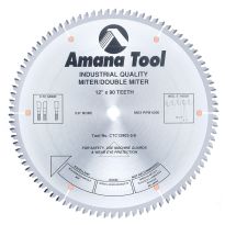 Amana Tool CTC12903-5/8 Carbide Tipped Miter California TC Grind 12 Inch Dia x 90T C-TCG, -5 Deg, 5/8 Bore