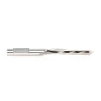 Amana Tool HSS1704 High Speed Steel (HSS) 18° Helix 1/2 Dia x 2-1/2 x 1/2 Shank Single Flute Down-Cut Steel Door Bit