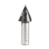 Amana Tool RC-1046 CNC Insert V-Groove 50 Deg x 7/8 Dia x 31/32 x 1/2 Inch Shank Router Bit