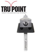 Amana Tool AMS-214 4-Piece Tru Point Roundover Insert CNC System 1/4 Inch Shank Router Bit Set