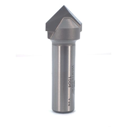 Whiteside 1504 90-Degree V-Groove Bit 1/2"Shank, 3/4"Cut Diameter, 3/8"Point Length