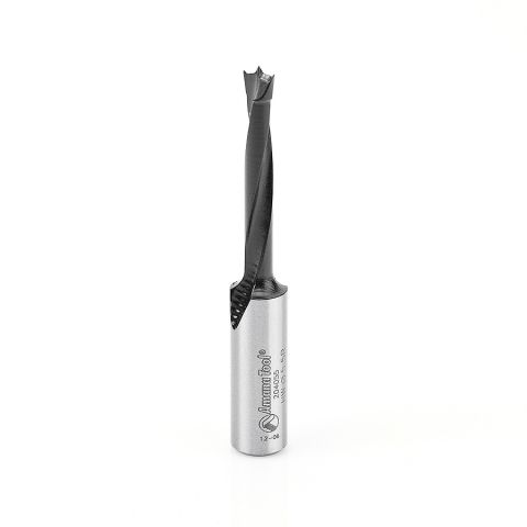 Amana Tool 204055 Carbide Tipped Brad Point Boring Bit R/H 5.5mm Dia x 70mm Long x 10mm Shank