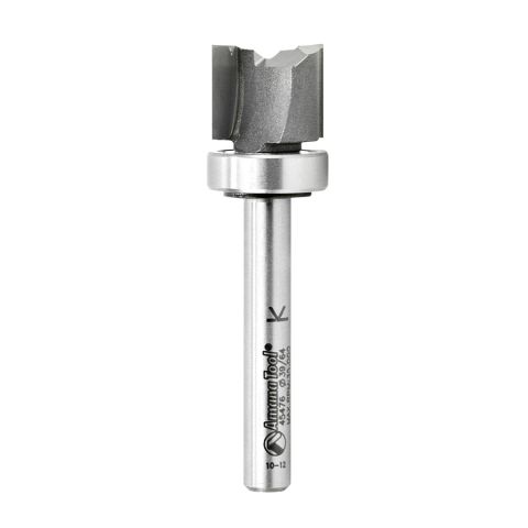 Amana Tool 45476 Carbide Tipped Straight Plunge .615 Dia x 1/2 x 3/8 Shank with Upper BB