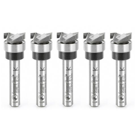 Amana Tool 45489-S-5 5 Pack Carbide Tipped Dado Clean Out 1/2 Dia x 1/8 x 1/4 Inch Shank with Upper BB