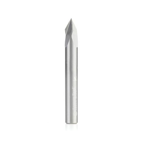 Amana Tool 45624 Solid Carbide V-Groove 60 Deg x 1/4 Dia x 7/32 x 1/4 Inch Shank