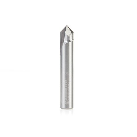 Amana Tool 45625 Solid Carbide V-Groove 90 Deg x 1/4 Dia x 1/8 x 1/4 Inch Shank