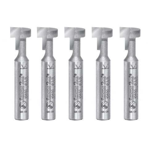 Amana Tool 45650-5 5 Pack Carbide Tipped Keyhole 3/8 Dia x 3/8 x 1/4 Inch Shank