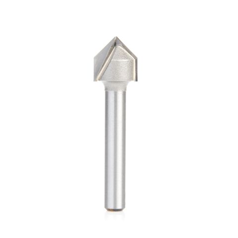 Amana Tool 45723 Carbide Tipped V-Groove 90 Deg x 1/2 Dia x 1/4 x 1/4 Inch Shank