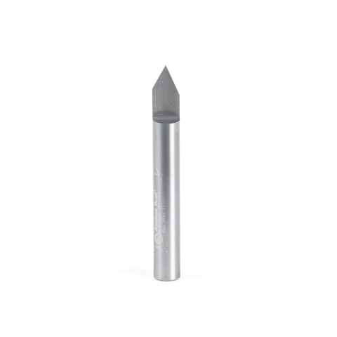 Amana Tool 45760 Solid Carbide 60 Degree Engraving 0.005 Tip Width x 1/4 Shank x 2 Inch Long Signmaking Router Bit