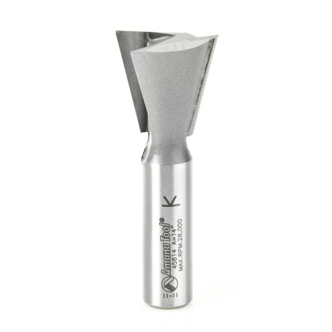 Amana Tool 45814 Carbide Tipped Dovetail 14 Deg x 1 Inch Dia x 1 Inch x 1/2 Shank