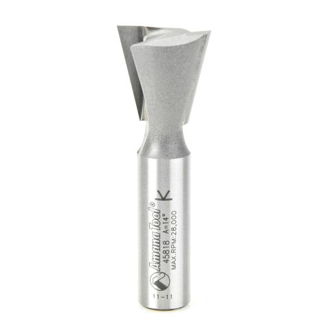Amana Tool 45818 Carbide Tipped Dovetail 14 Deg x 7/8 Dia x 7/8 x 1/2 Inch Shank