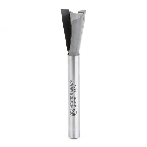 Amana Tool 45828 Carbide Tipped Dovetail 8 Deg x 1/2 Dia x .825 x 1/4 Inch Shank