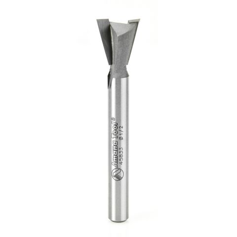 Amana Tool 45833 Carbide Tipped Dovetail 14 Deg x 1/2 Dia x 1/2 x 1/4 Inch Shank