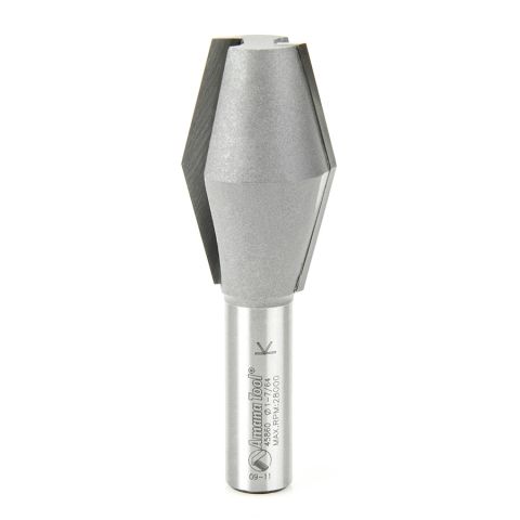 Amana Tool 45860 Carbide Tipped Butterfly Spline 14 Deg x 1-1/8 Dia x 1-3/4 x 1/2 Inch Shank