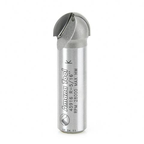 Amana Tool 45916 Carbide Tipped Core Box 5/16 Radius x 5/8 Dia x 7/16 x 1/2 Inch Shank