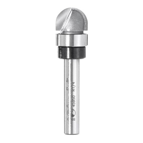 Amana Tool 45950 Carbide Tipped Core Box 1/4 Radius x 1/2 Dia x 3/8 x 1/4 Inch Shank with Upper BB