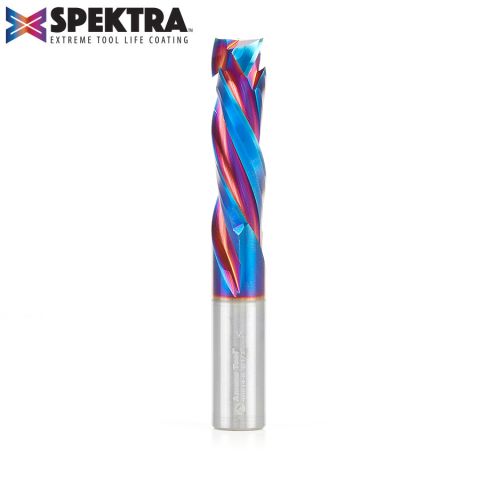 Amana Tool 46014-K CNC Solid Carbide Spektra™ Extreme Tool Life Coated Compression Spiral 3 Flute x 1/2 Dia x 1-5/8 x 1/2 Inch Shank