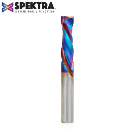 Amana Tool 46172-K CNC Solid Carbide Spektra™ Extreme Tool Life Coated Compression Spiral 3/8 Dia x 1-1/4 Inch x 3/8 Shank