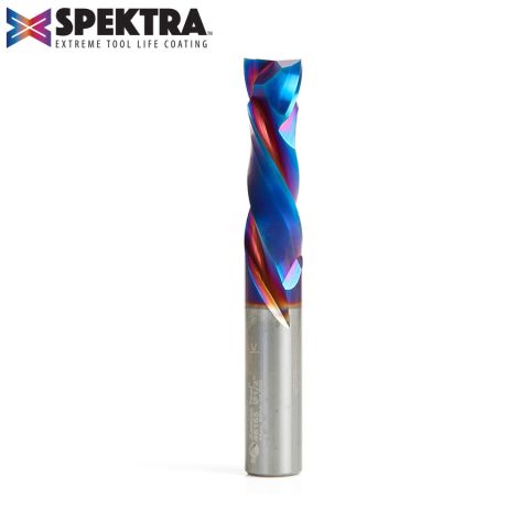 Amana Tool 46190-K CNC Solid Carbide Spektra™ Extreme Tool Life Coated Compression Spiral 1/2 Dia x 1-5/8 x 1/2 Inch Shank