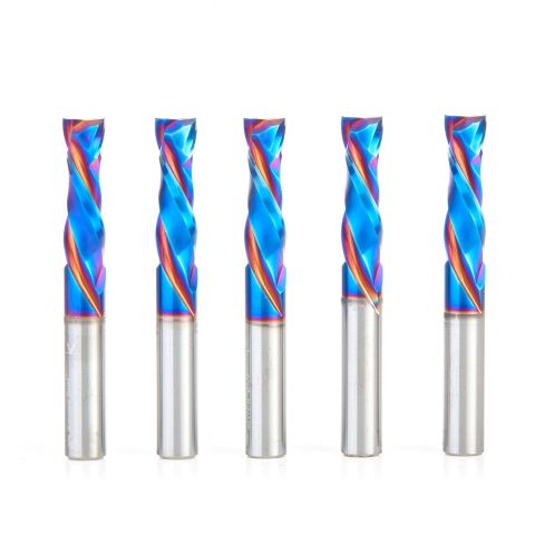 Amana Tool 46172-K-5 5-Pack CNC Solid Carbide Spektra™ Extreme Tool Life Coated Compression Spiral 3/8 Dia x 1-1/4 Inch x 3/8 Shank
