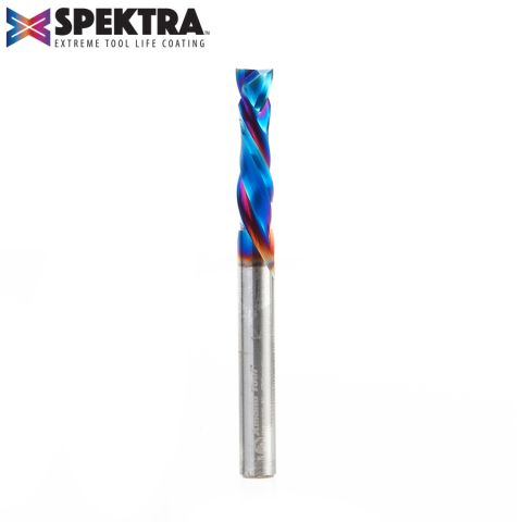Amana Tool 46175-K CNC Solid Carbide Spektra™ Extreme Tool Life Coated Compression Spiral 6mm Dia x 25mm x 6mm Shank