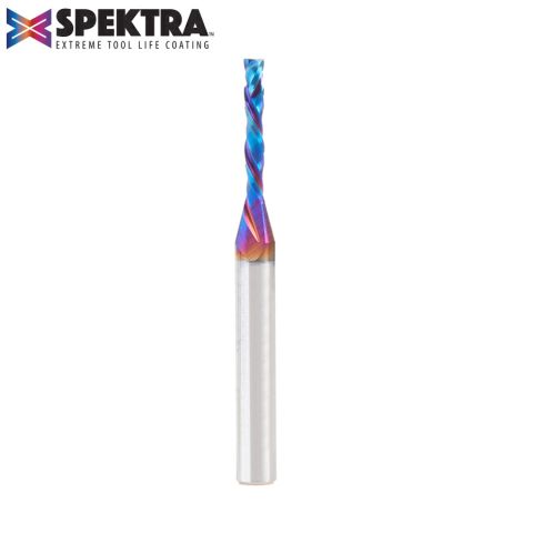 Amana Tool 46176-K CNC Solid Carbide Spektra™ Extreme Tool Life Coated Compression Spiral 1/8 Dia x 13/16 x 1/4 Inch Shank