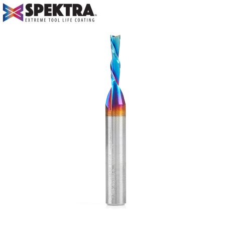 Amana Tool 46200-K Solid Carbide Spektra™ Extreme Tool Life Coated Spiral Plunge 1/8 Dia x 1/2 x 1/4 Inch Shank