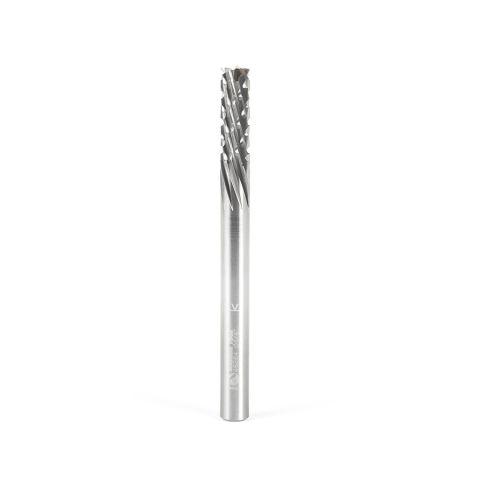 Amana Tool 46264 Solid Carbide CNC Spiral Carbon Graphite & Carbon Fiber Panel Cutting 1/4 Dia x 3/4 x 1/4 Shank x 3 Inch Long Down-Cut Router Bit