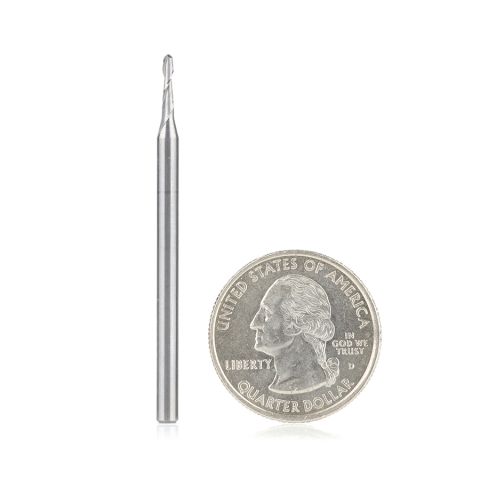 Amana Tool 46373 Solid Carbide Up-Cut Ball Nose Spiral 1/16 Dia x 1/4 Inch x 1/8 Shank Router Bit