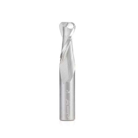 Amana Tool 46462 Solid Carbide Spiral Plunge with Corner Radius 1/8 Radius x 1/2 Dia x 1-1/4 x 1/2 Inch Shank Up-Cut
