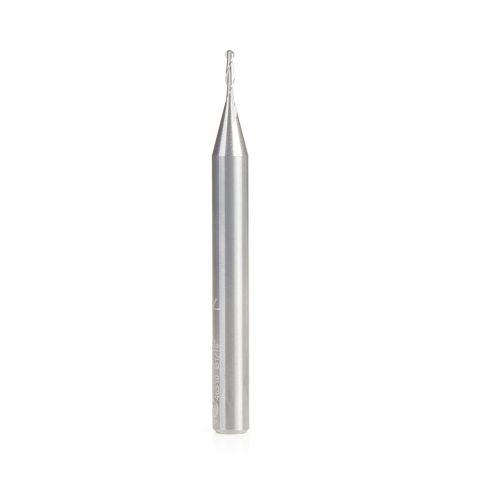 Amana Tool 46510 Solid Carbide Up-Cut Ball Nose Spiral 1/16 Dia x 1/4 Inch x 1/4 Shank Router Bit