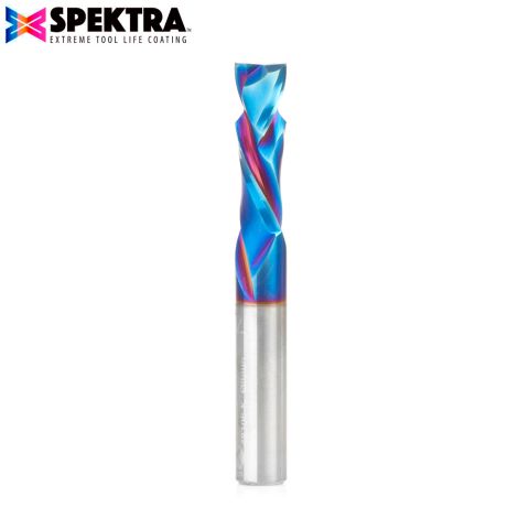 Amana Tool 48306-K CNC Solid Carbide Spektra™ Extreme Tool Life Coated Compression Spiral 8mm Dia x 25mm x 8mm Shank