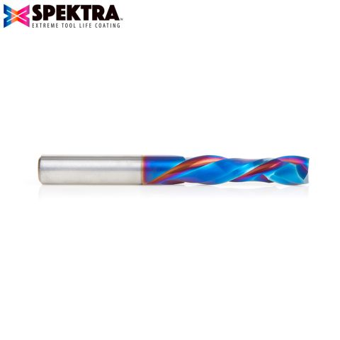 Amana Tool 48308-K CNC Solid Carbide Spektra™ Extreme Tool Life Coated Compression Spiral 8mm Dia x 32mm x 8mm Shank
