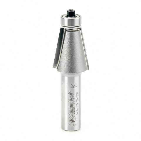 Amana Tool 49407 Carbide Tipped Chamfer 11-1/4 Degree x 7/8 Dia x 1 x 1/2 Inch Shank