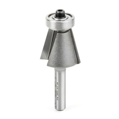 Amana Tool 49408 Carbide Tipped Chamfer 15 Degree x 7/8 Dia x 3/4 x 1/4 Inch Shank
