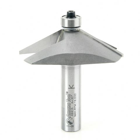 Amana Tool 49416 Carbide Tipped Chamfer 60 Degree x 2-1/2 Dia x 5/8 x 1/2 Inch Shank