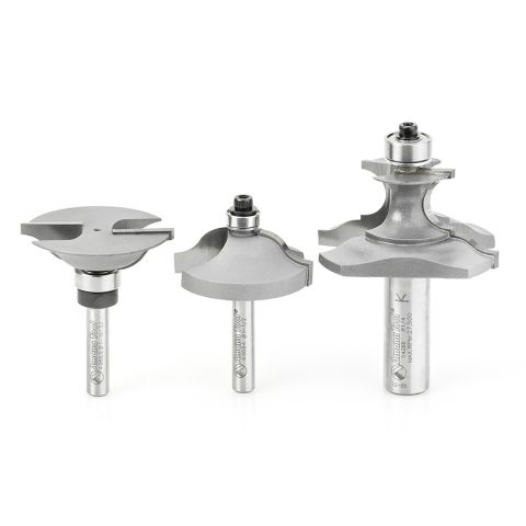 Amana Tool 49680 3-Piece Carbide Tipped Ogee Wainscott Wall Panel Set