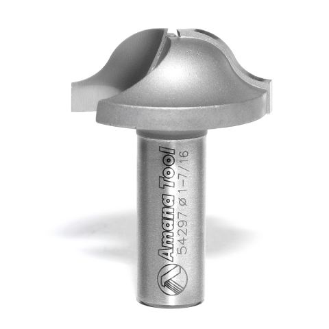 Amana Tool 54297 Carbide Tipped Base Molding Ogee Edge Detail 5/16 x 3/8 Radius x 1-7/16 Dia x 19/32 x 1/2 Inch Shank