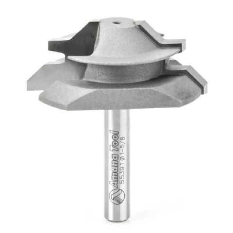 Amana Tool 55391 Carbide Tipped Lock Miter 45 Deg x 1-5/8 Dia x 5/8 x 1/4 Inch Shank for 3/8 - 1/2 Material