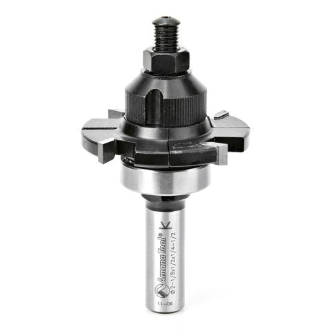 Amana Tool 55510 E-Z Dial Slot Cutter 4 Wing x 2-1/8 Dia x 1/4-1/2 x 1/2 Inch Shank