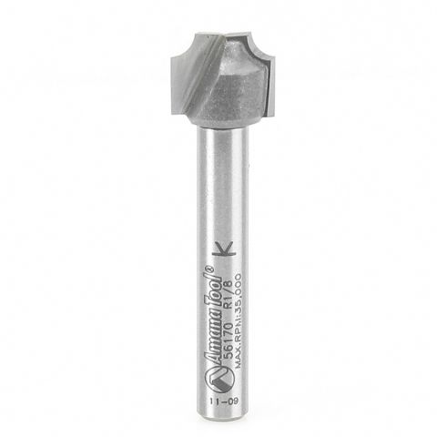 Amana Tool 56170 Carbide Tipped Plunge Beading 1/8 Radius x 1/2 Dia x 3/8 x 1/4 Inch Shank