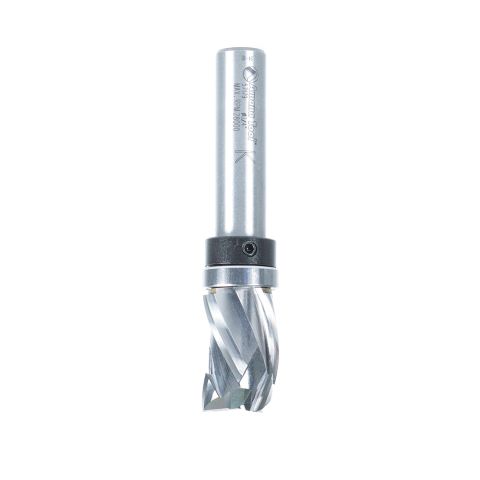 Amana Tool 57179 Solid Carbide (Brazed To Steel Shank) Spiral Pattern/Plunge Compression 3/4 Dia x 1-9/64 x 1/2 Inch Shank With Upper Ball Bearing
