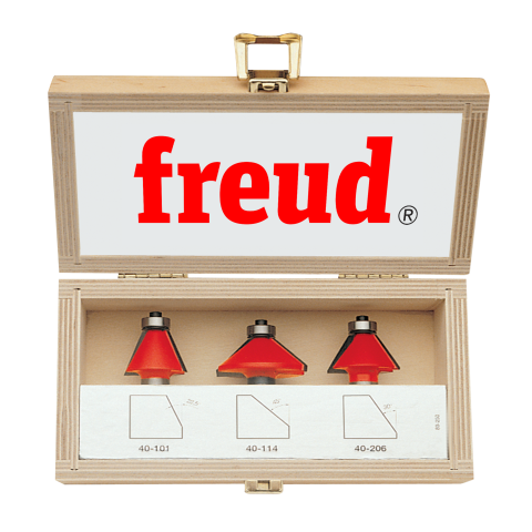 Freud 89-250 3 Piece Chamfer Bit Set