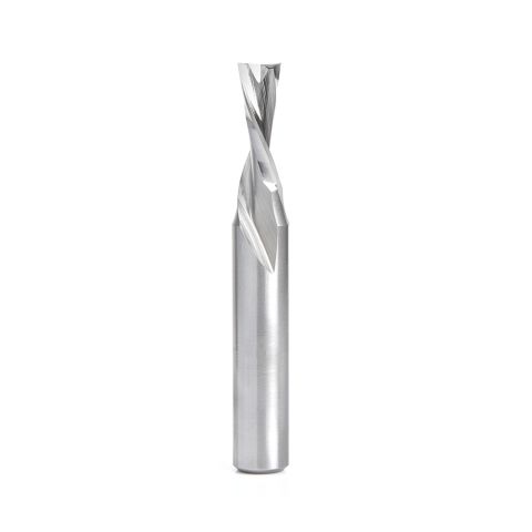Amana Tool HSS1660 High Speed Steel (HSS) Double Flute Spiral Aluminum Cutting 3/8 Dia x 1 x 1/2 Inch Shank Down-Cut Router Bit